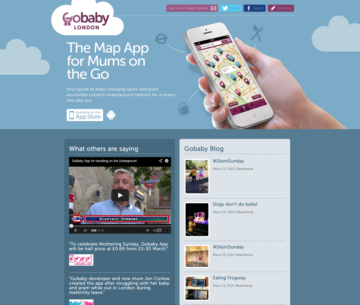 GoBaby App Website